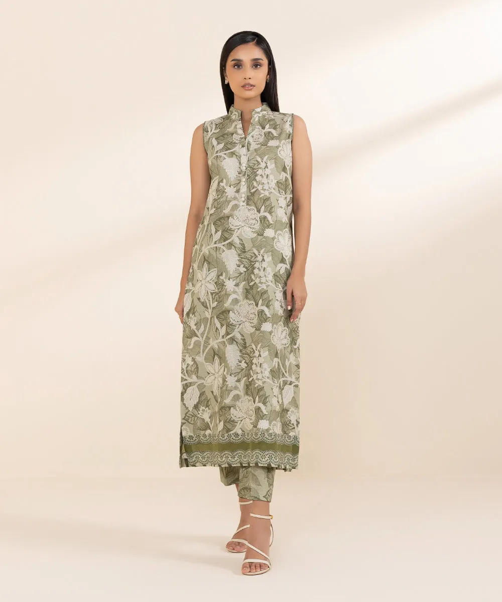 2 Piece - Printed Khaddar Suit