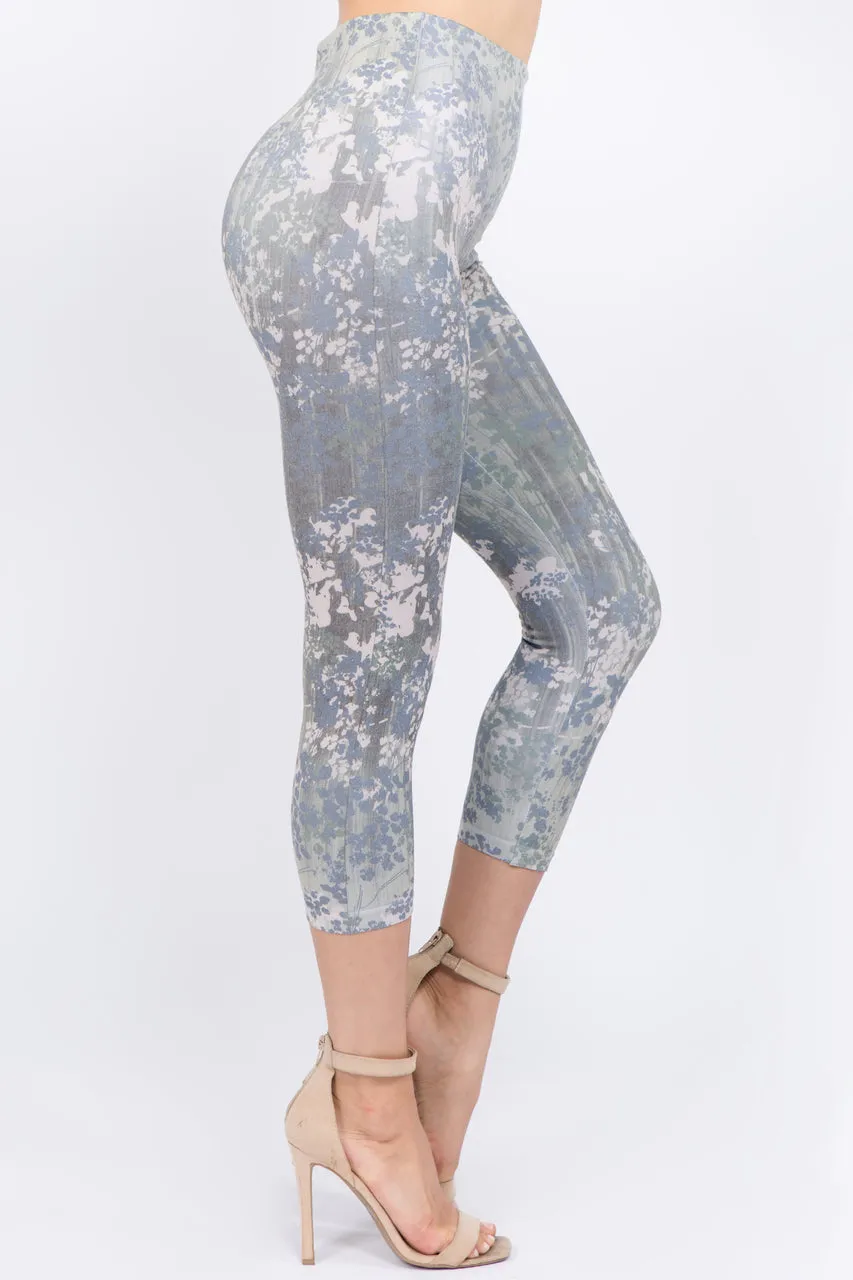 Agave Floral Cropped Leggings