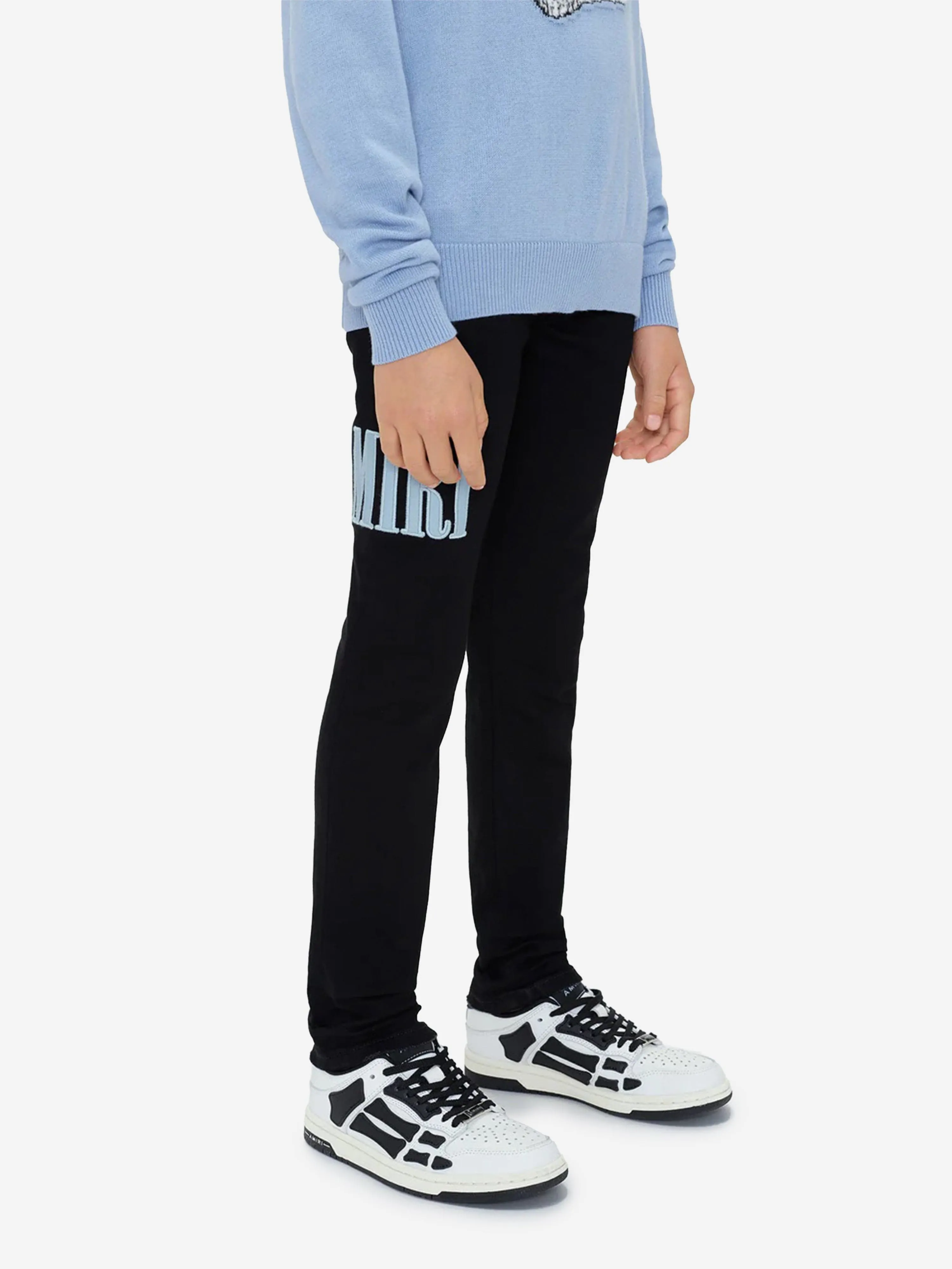 Amiri Boys Logo Jeans in Black