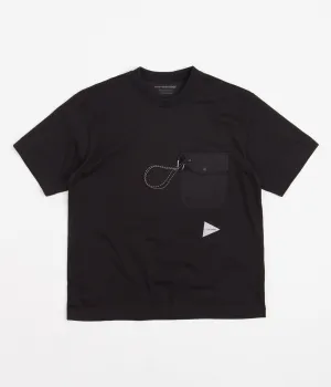 and wander Pocket T-Shirt - Black