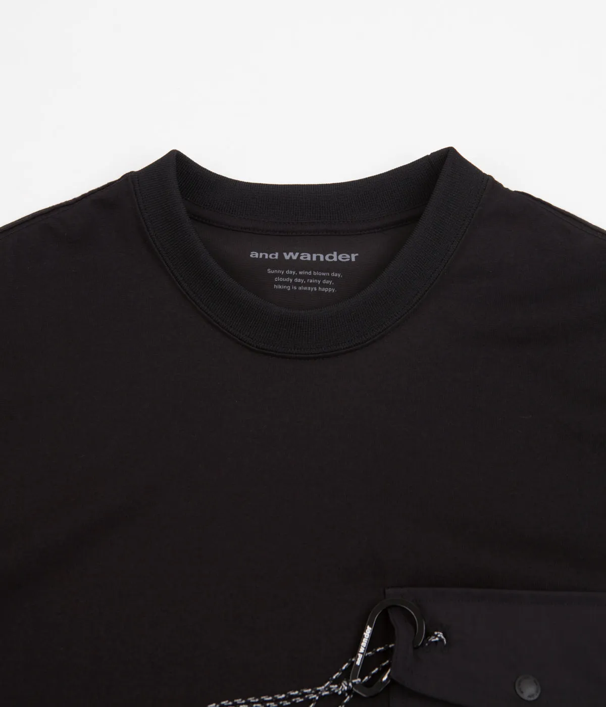 and wander Pocket T-Shirt - Black