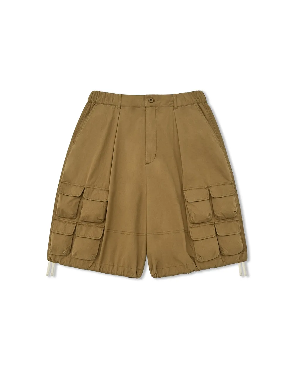 Anglan Slather Utility Pocket Half Pants - Beige