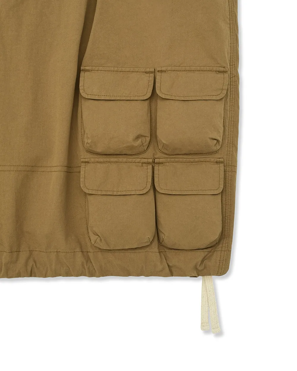 Anglan Slather Utility Pocket Half Pants - Beige