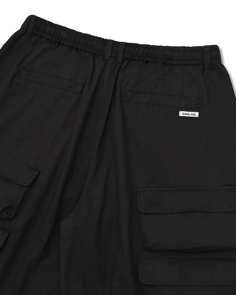 Anglan Slather Utility Pocket Half Pants - Black