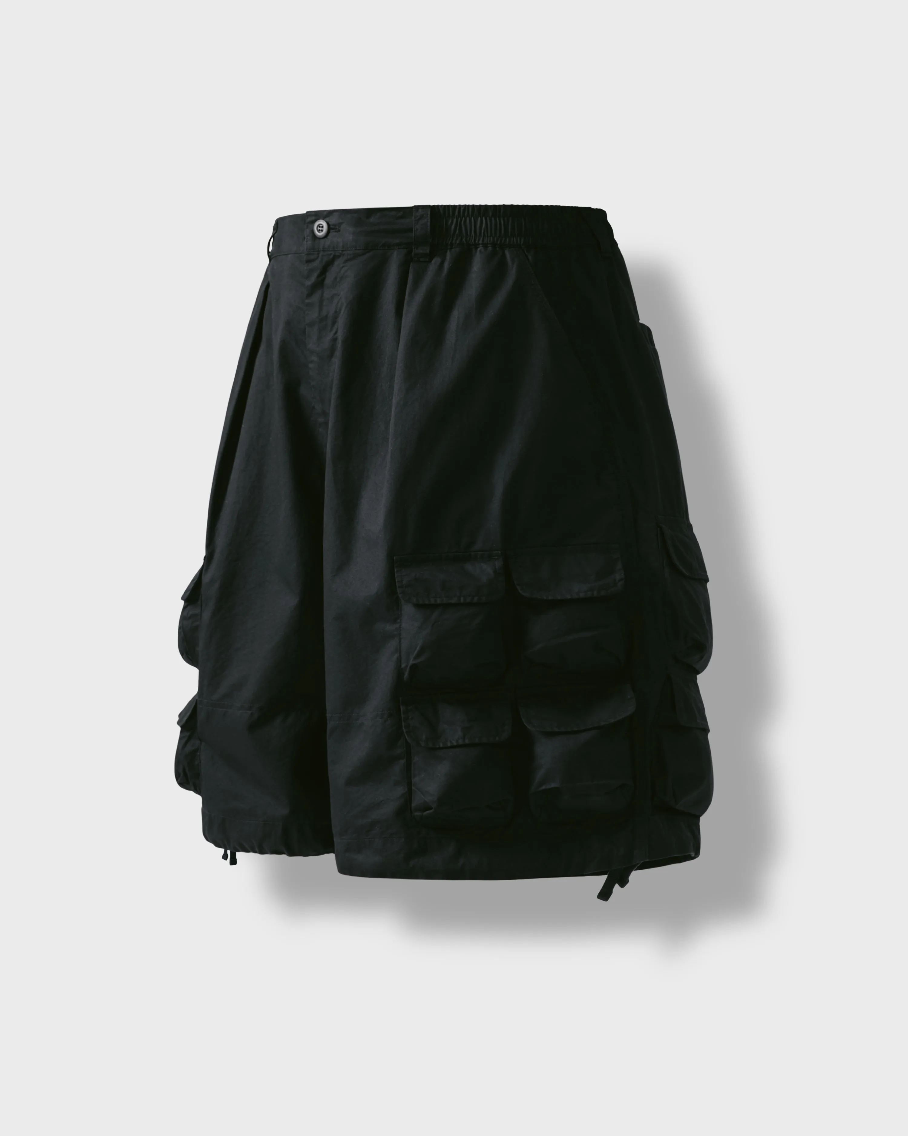 Anglan Slather Utility Pocket Half Pants - Black