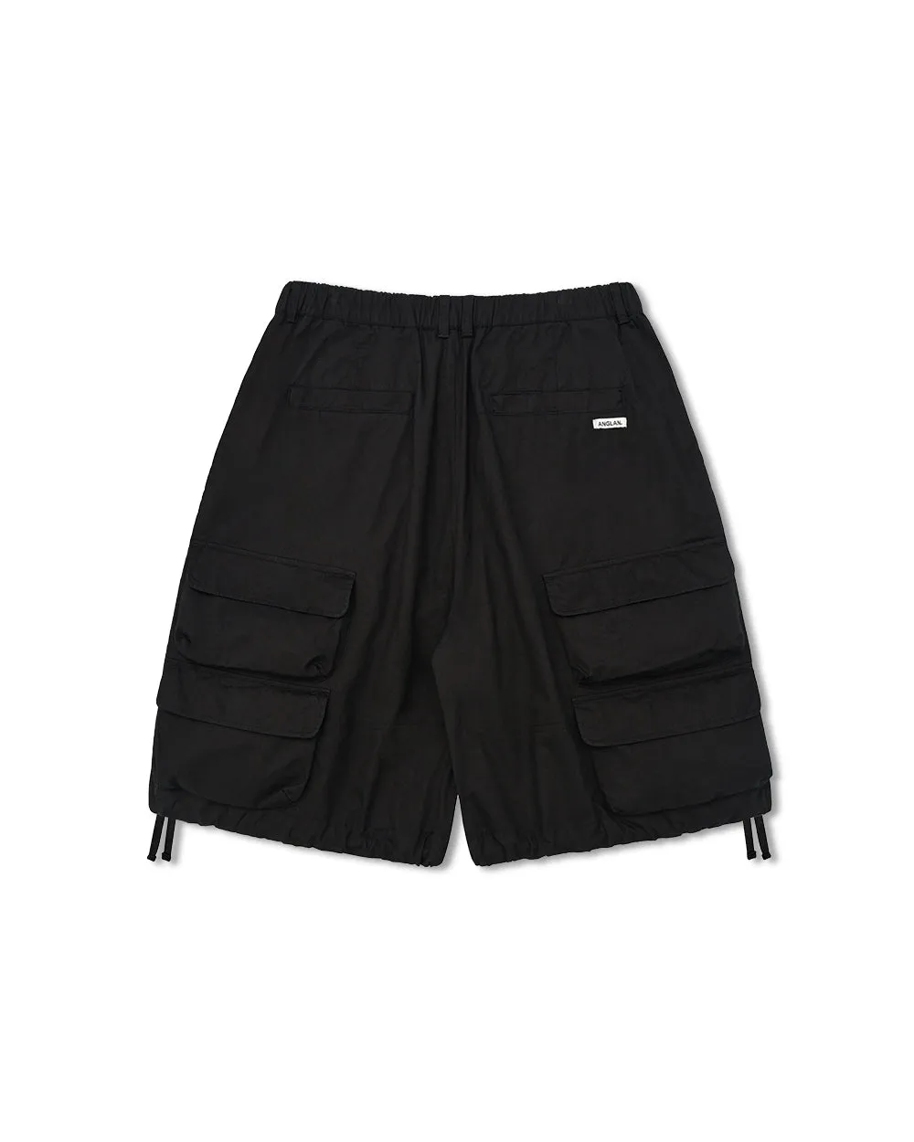 Anglan Slather Utility Pocket Half Pants - Black