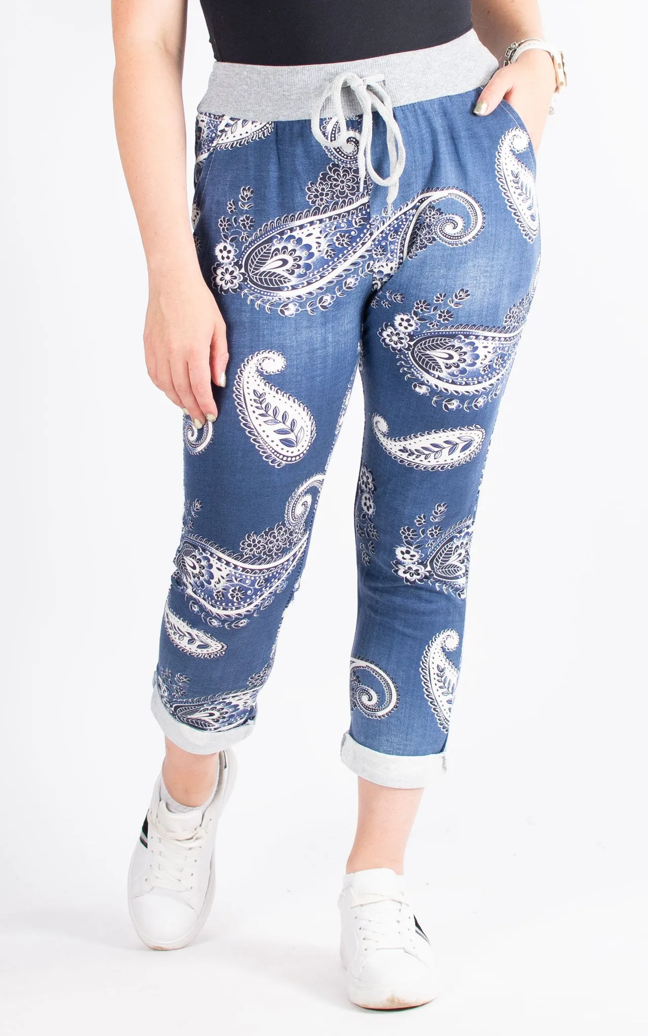 Basic Jogger | Paisley | Dark Denim