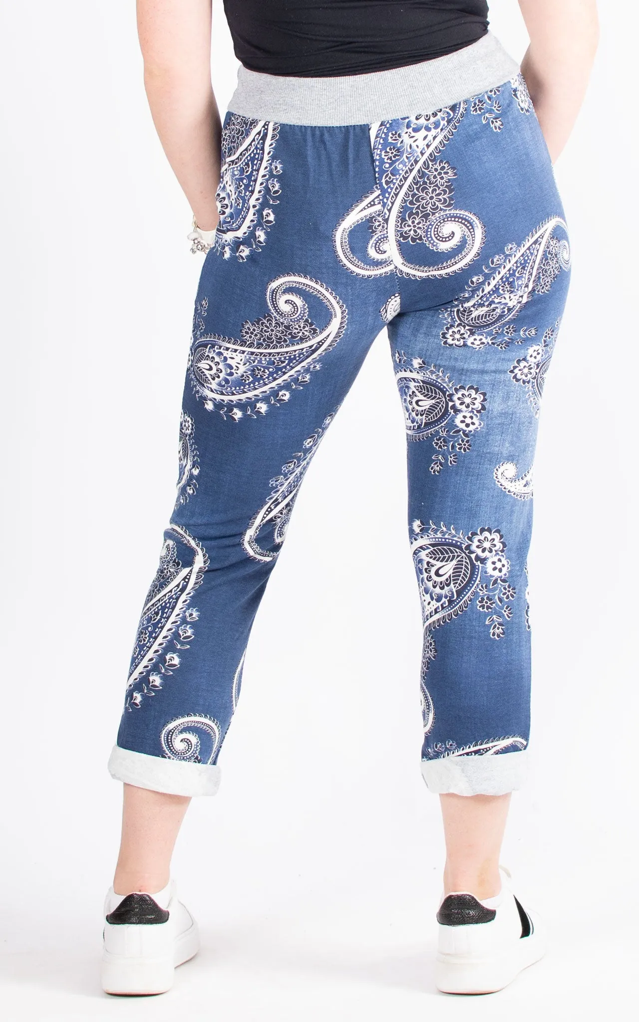 Basic Jogger | Paisley | Dark Denim