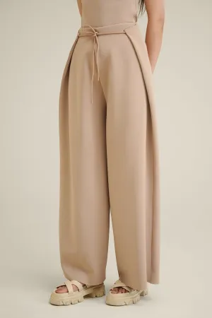 Beige Knit Pants