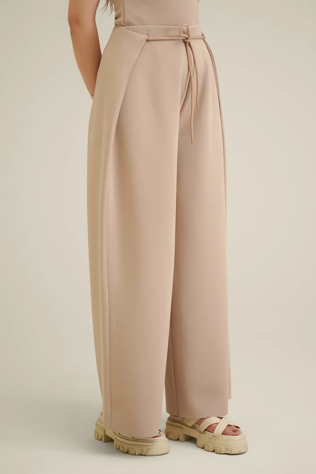 Beige Knit Pants