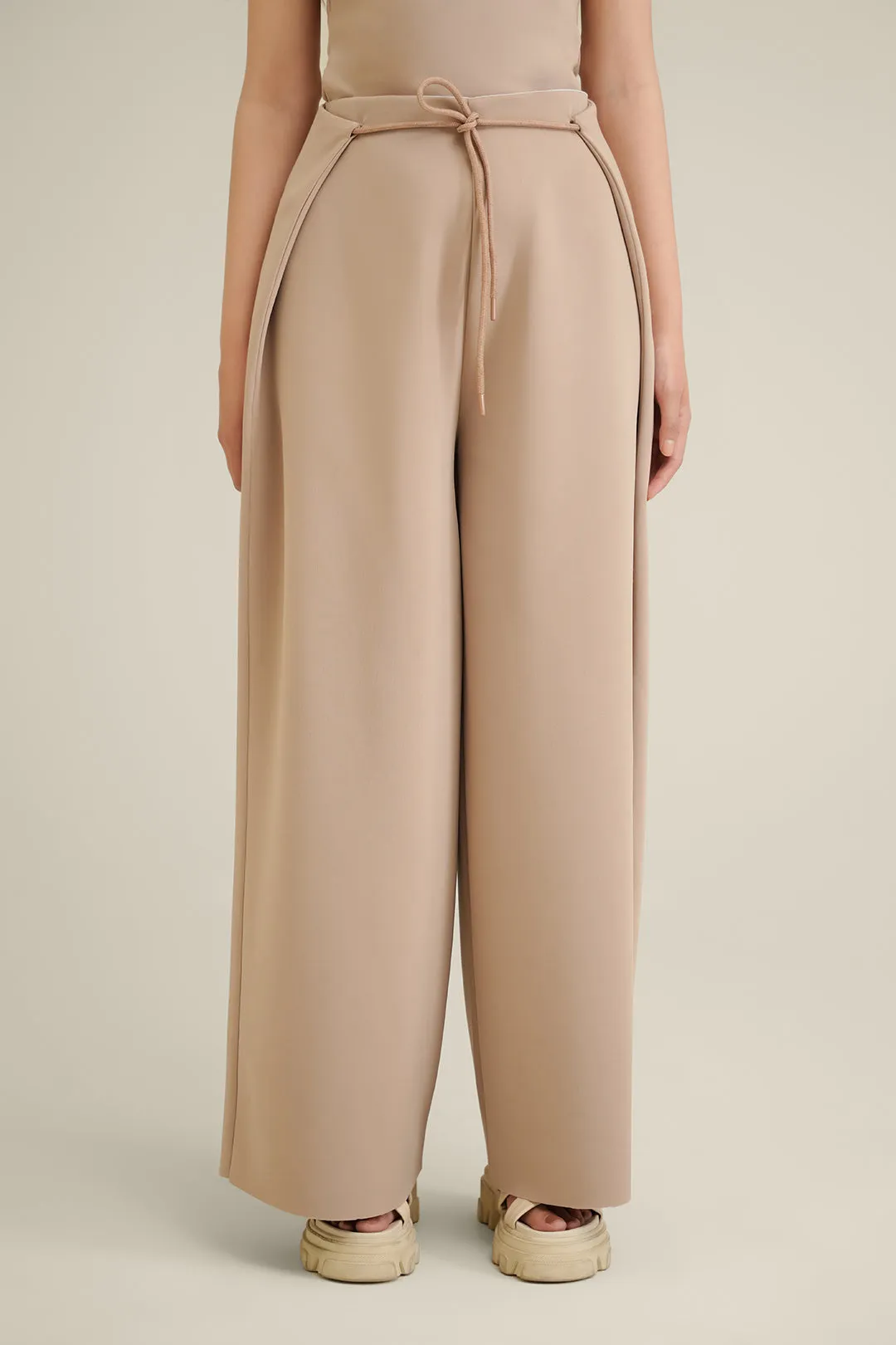 Beige Knit Pants