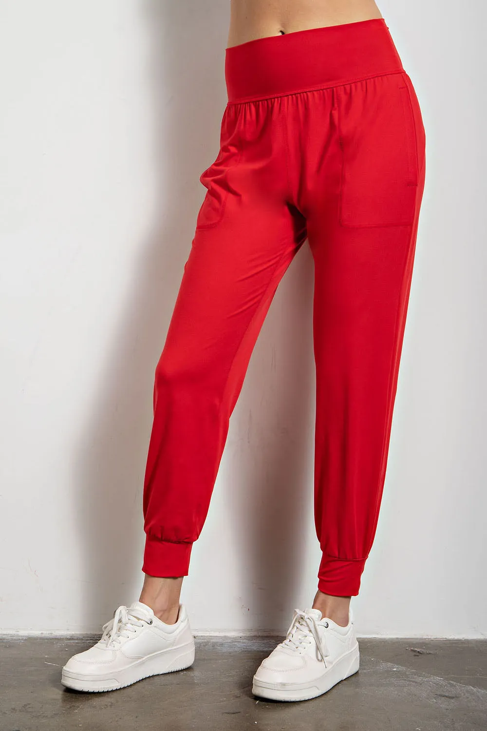 Butter Soft Joggers - Red