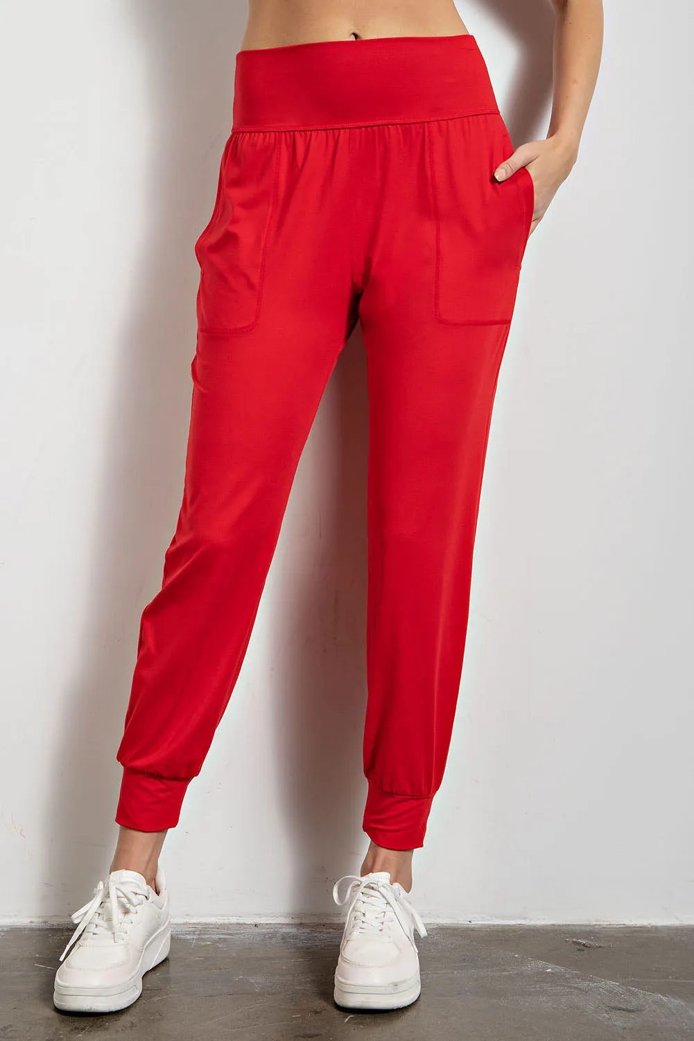 Butter Soft Joggers - Red