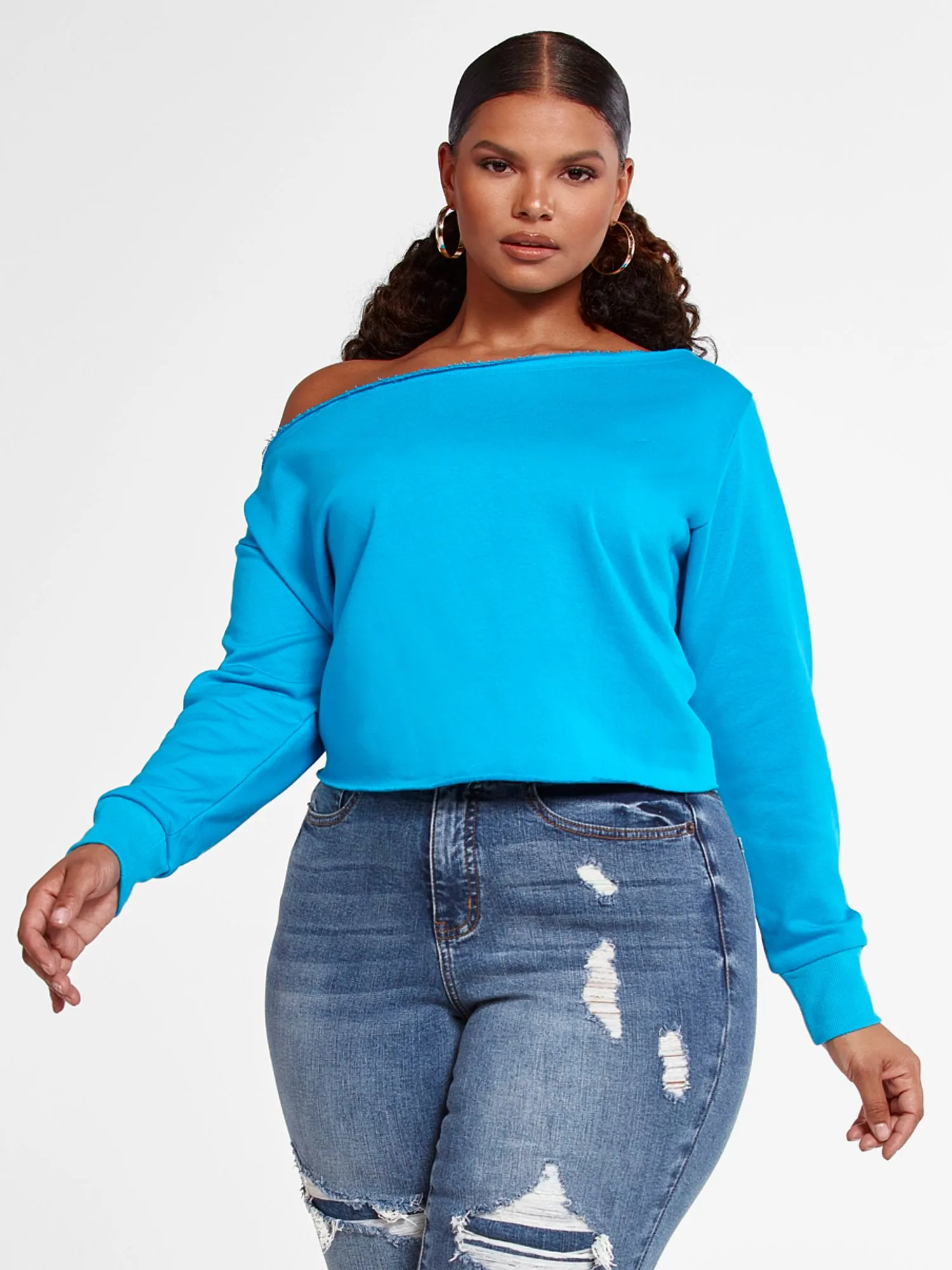 Daphne Off The Shoulder French Terry Top