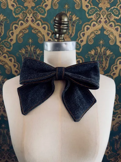 Denim Bows - Medium