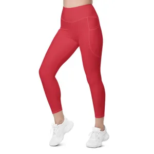 ELEVATED ESSENTIALS, THE PERFECT SIDE POCKET LEGGING RETRO RED