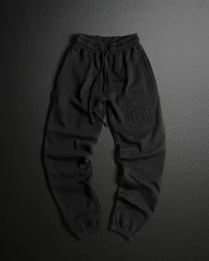 EMBOSSED CHAMP JOGGERS-BLACK