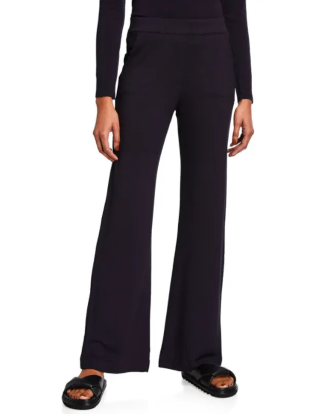 French Terry Flared Pant - Navy