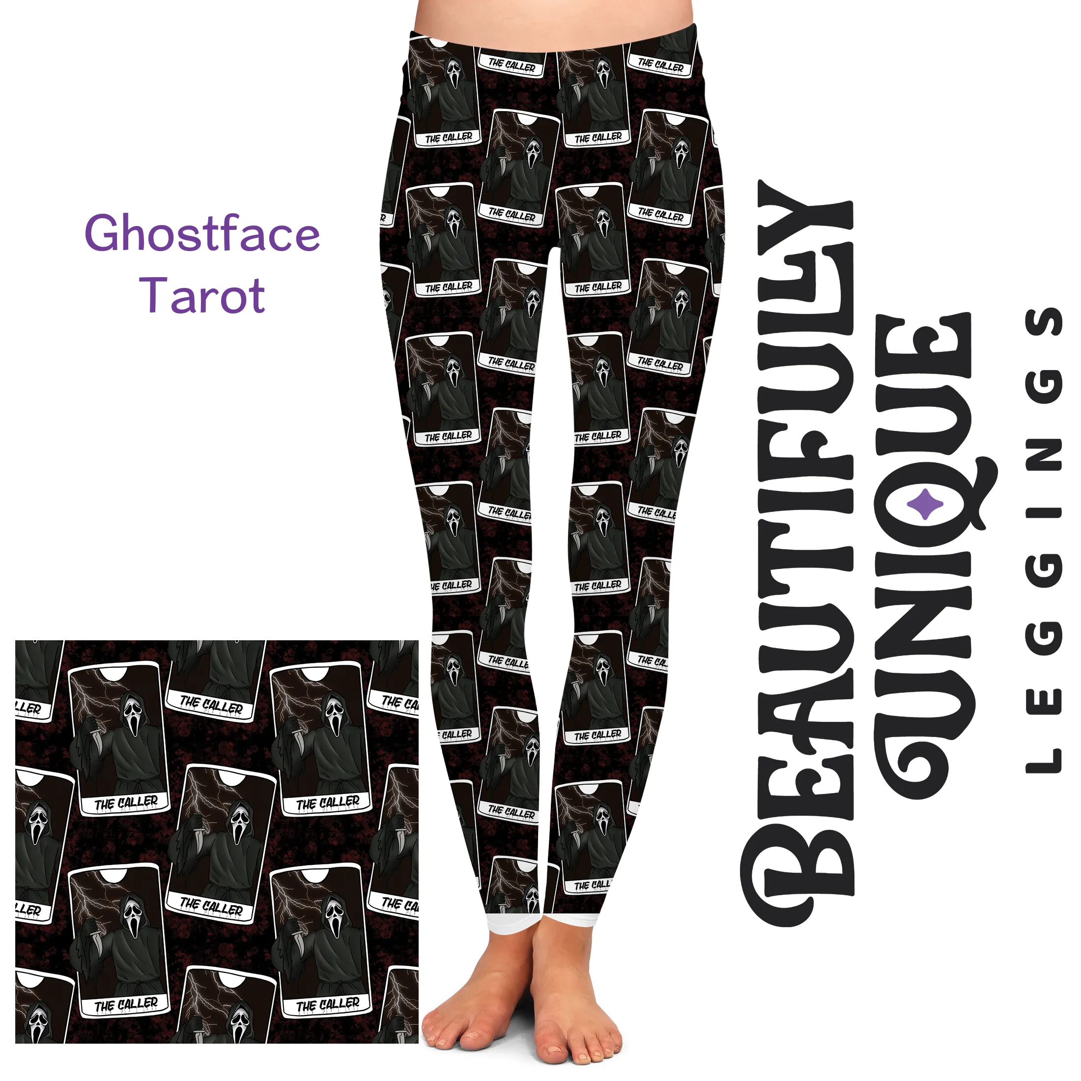 Ghostface Tarot (Semi-Exclusive) - High-quality Handcrafted Vibrant Leggings