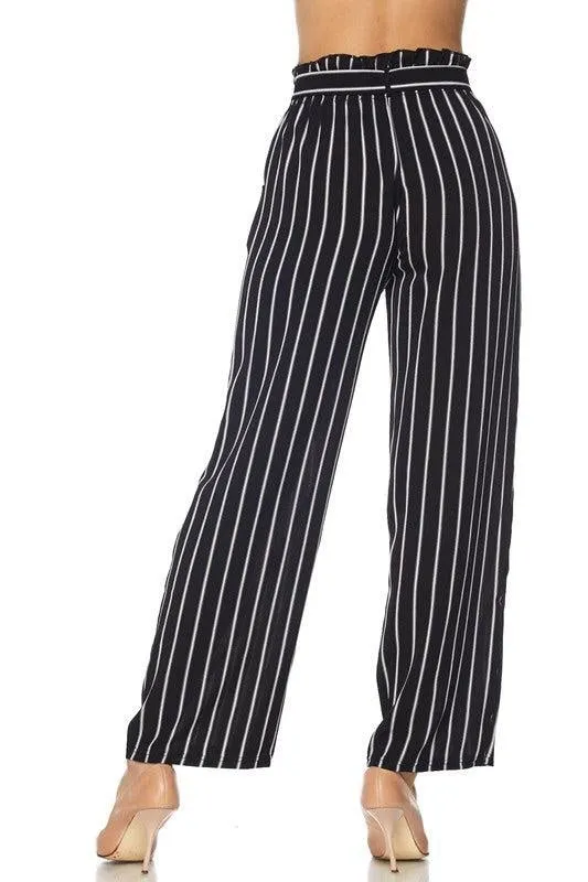 High Waisted Striped Pants-FINAL SALE-NOT ELIGIBLE FOR EXCHANGE OR REFUND