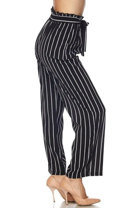 High Waisted Striped Pants-FINAL SALE-NOT ELIGIBLE FOR EXCHANGE OR REFUND