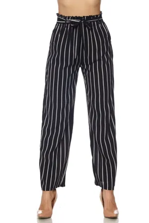 High Waisted Striped Pants-FINAL SALE-NOT ELIGIBLE FOR EXCHANGE OR REFUND