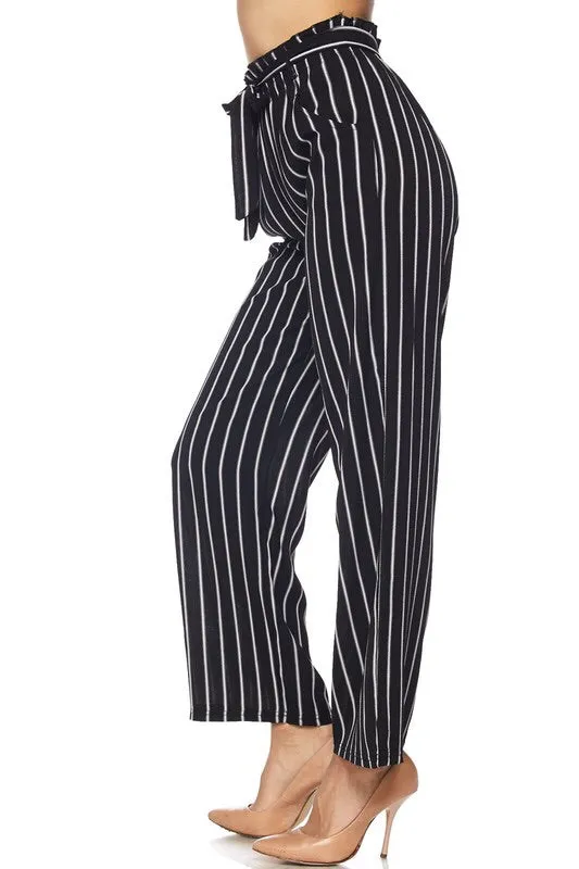 High Waisted Striped Pants-FINAL SALE-NOT ELIGIBLE FOR EXCHANGE OR REFUND