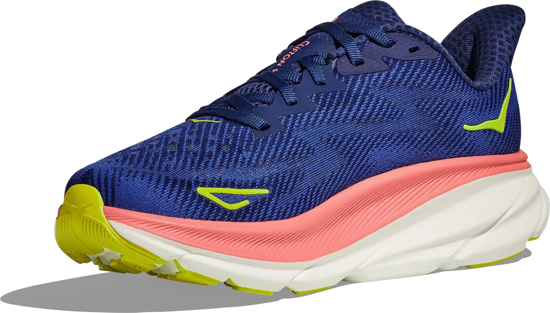 HOKA CLIFTON 9 WOMENS EVENING SKY/CORAL