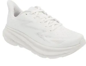 HOKA CLIFTON 9 WOMENS WHITE/WHITE