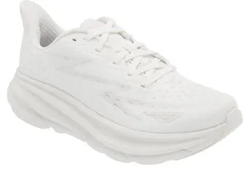 HOKA CLIFTON 9 WOMENS WHITE/WHITE