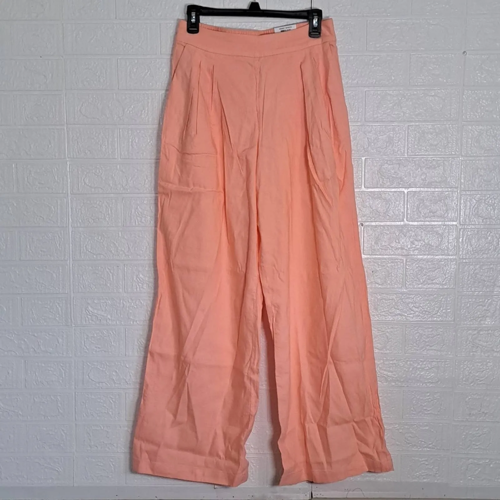 INC Linen Pull-On Wide-Leg Pants First Blush