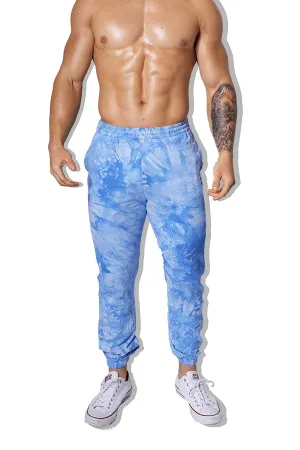 Jaw Dropping Joggers - Tie Dye Blue