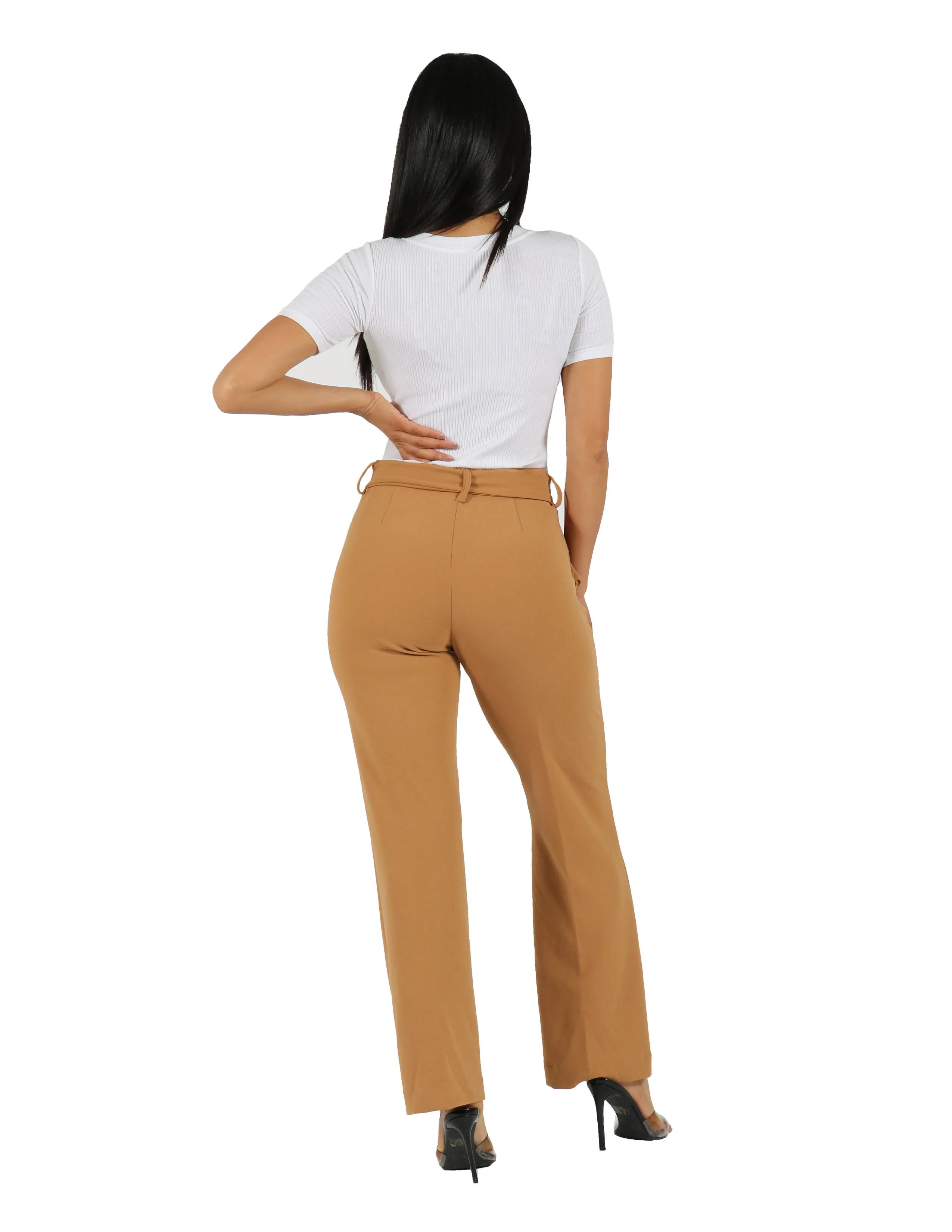 Made For Her Knit Crepe High Rise Wide Leg Pants