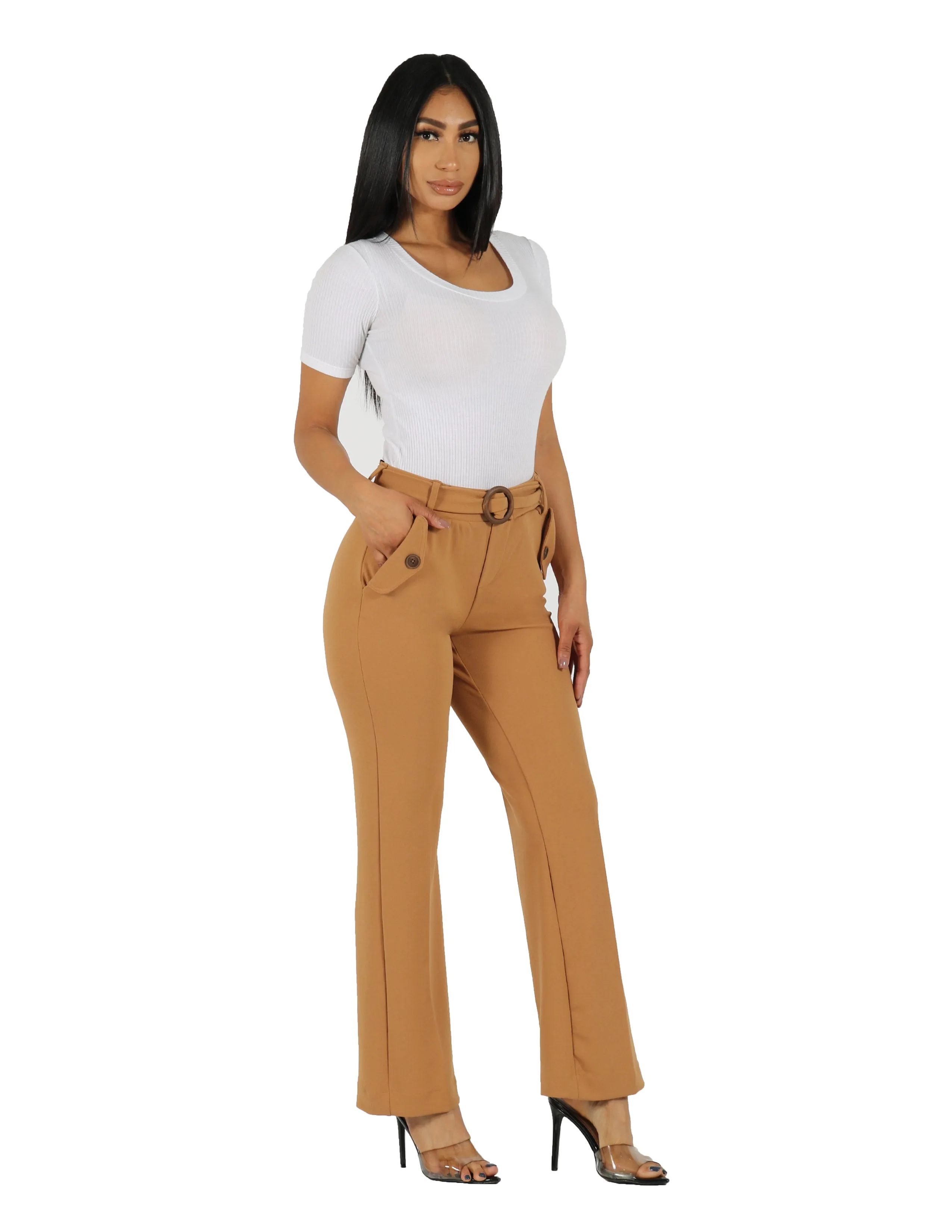 Made For Her Knit Crepe High Rise Wide Leg Pants