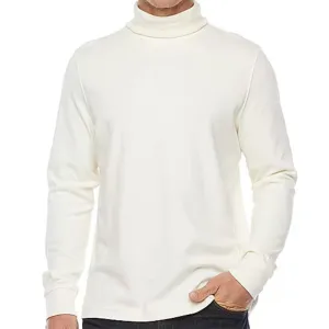 Men's Ivory Turtle Neck Sweater