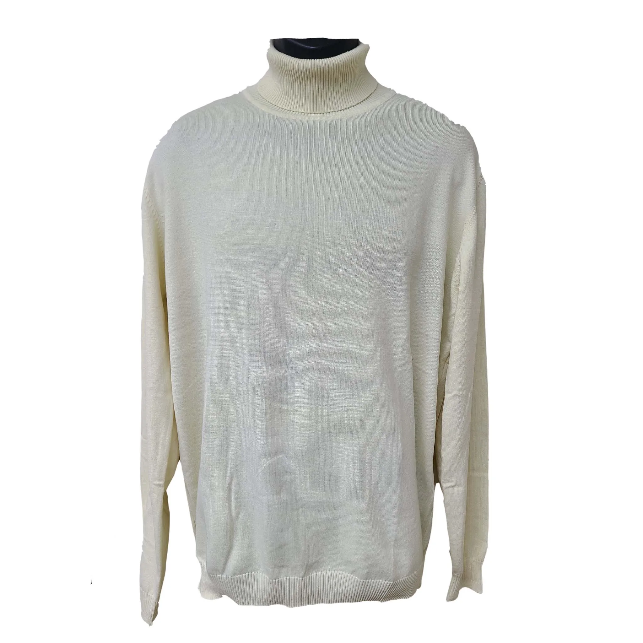 Men's Ivory Turtle Neck Sweater