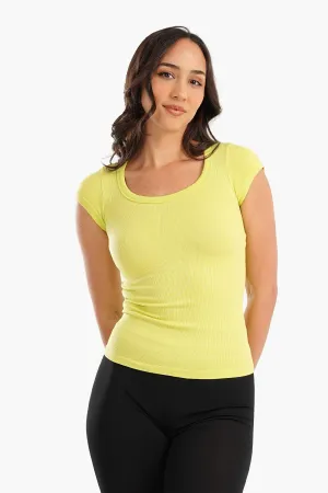 Microfiber Ribbed Top