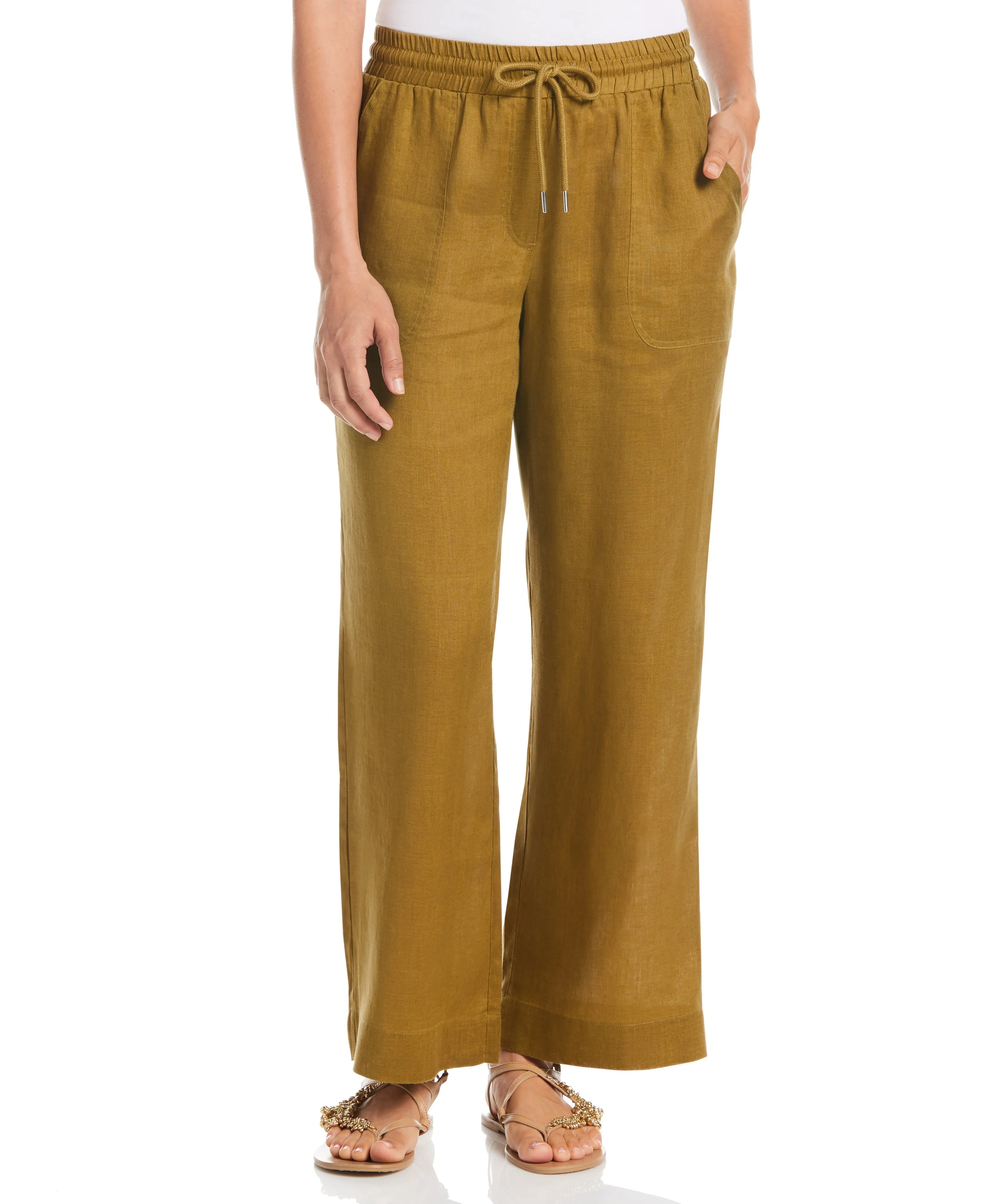 Modern Fit Wide Leg Linen Pant