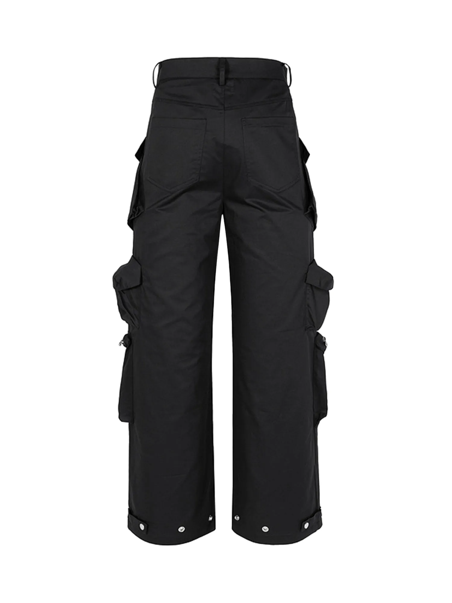 Multi-Pocket Casual Workwear Wide Leg Pants - 1643