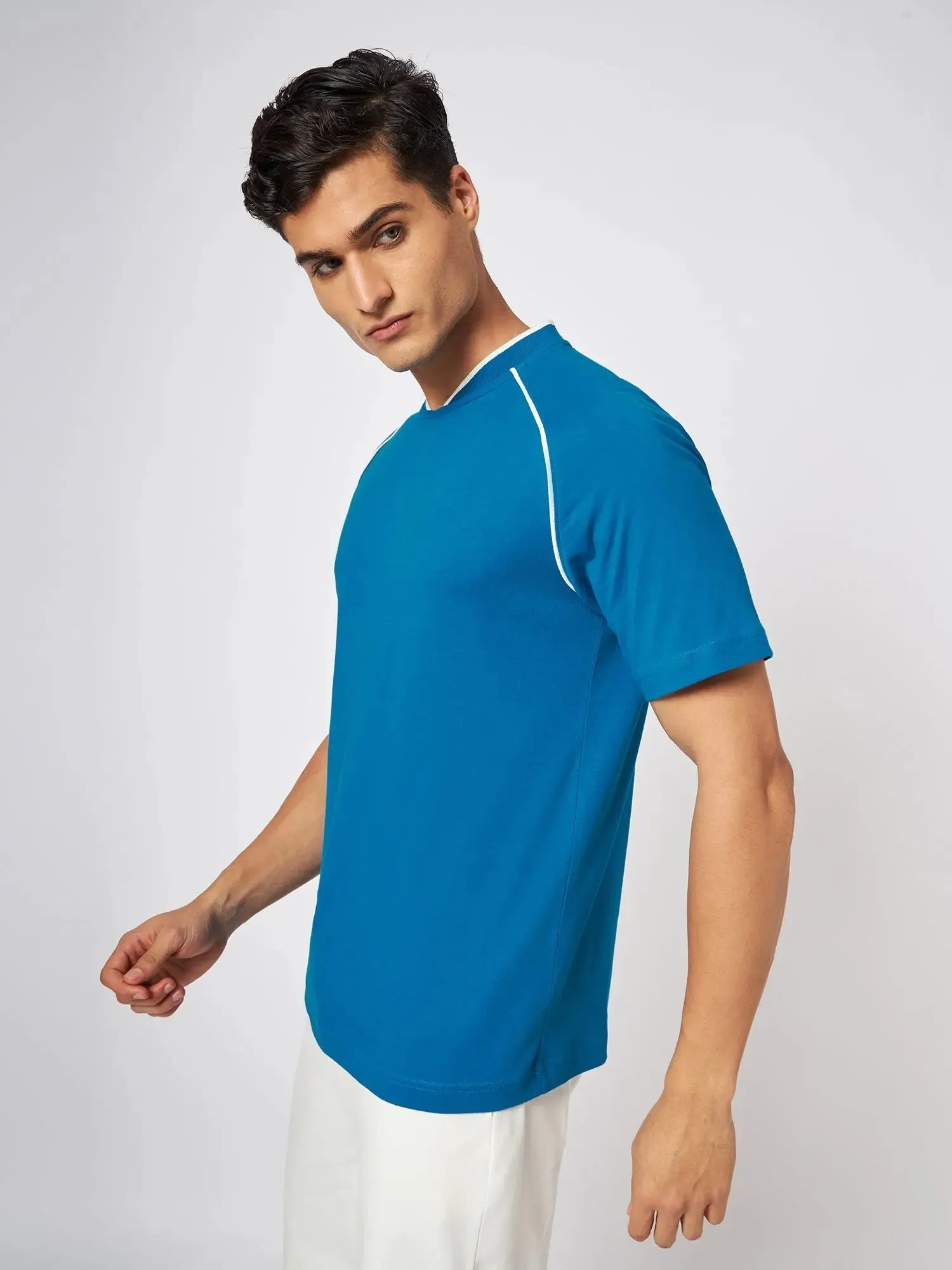 Mykonos Blue Raglan T-shirt