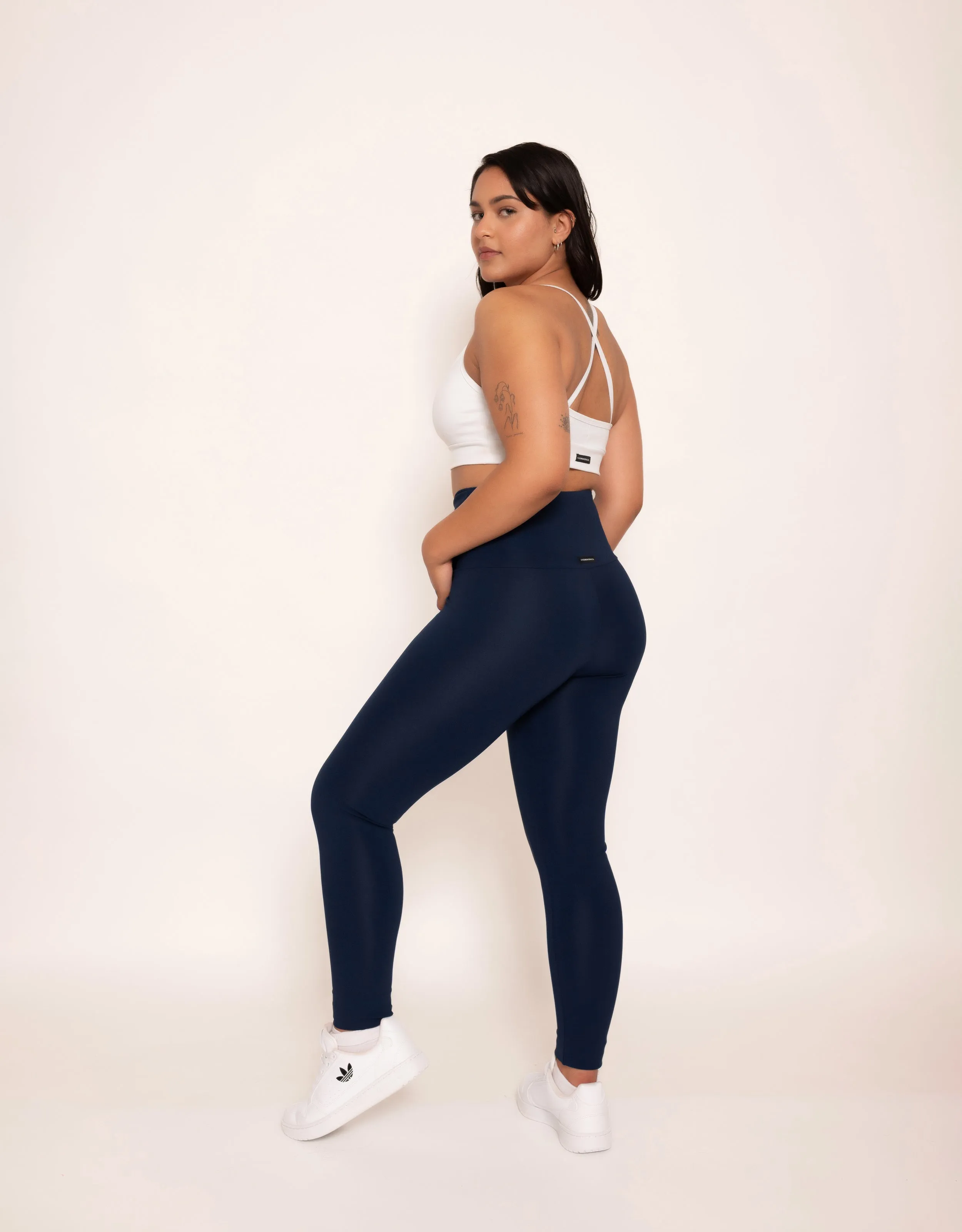 Navy High Rise Compression Leggings