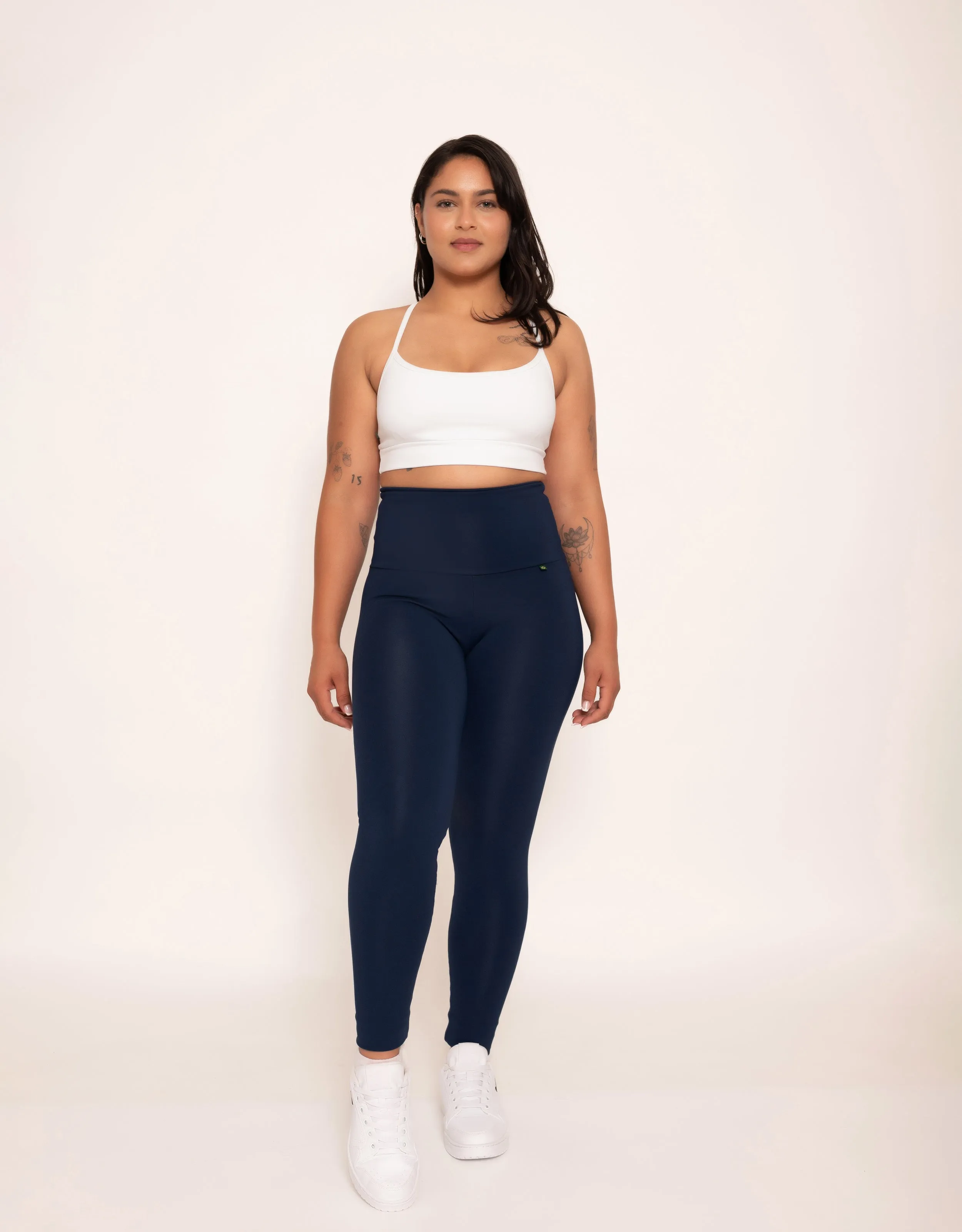 Navy High Rise Compression Leggings