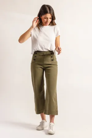 Olive Cropped Pant