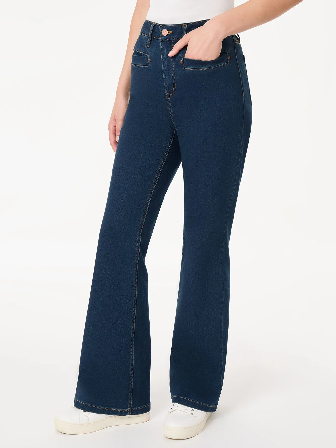 Petite Lexington Flare Jeans, West Point Wash