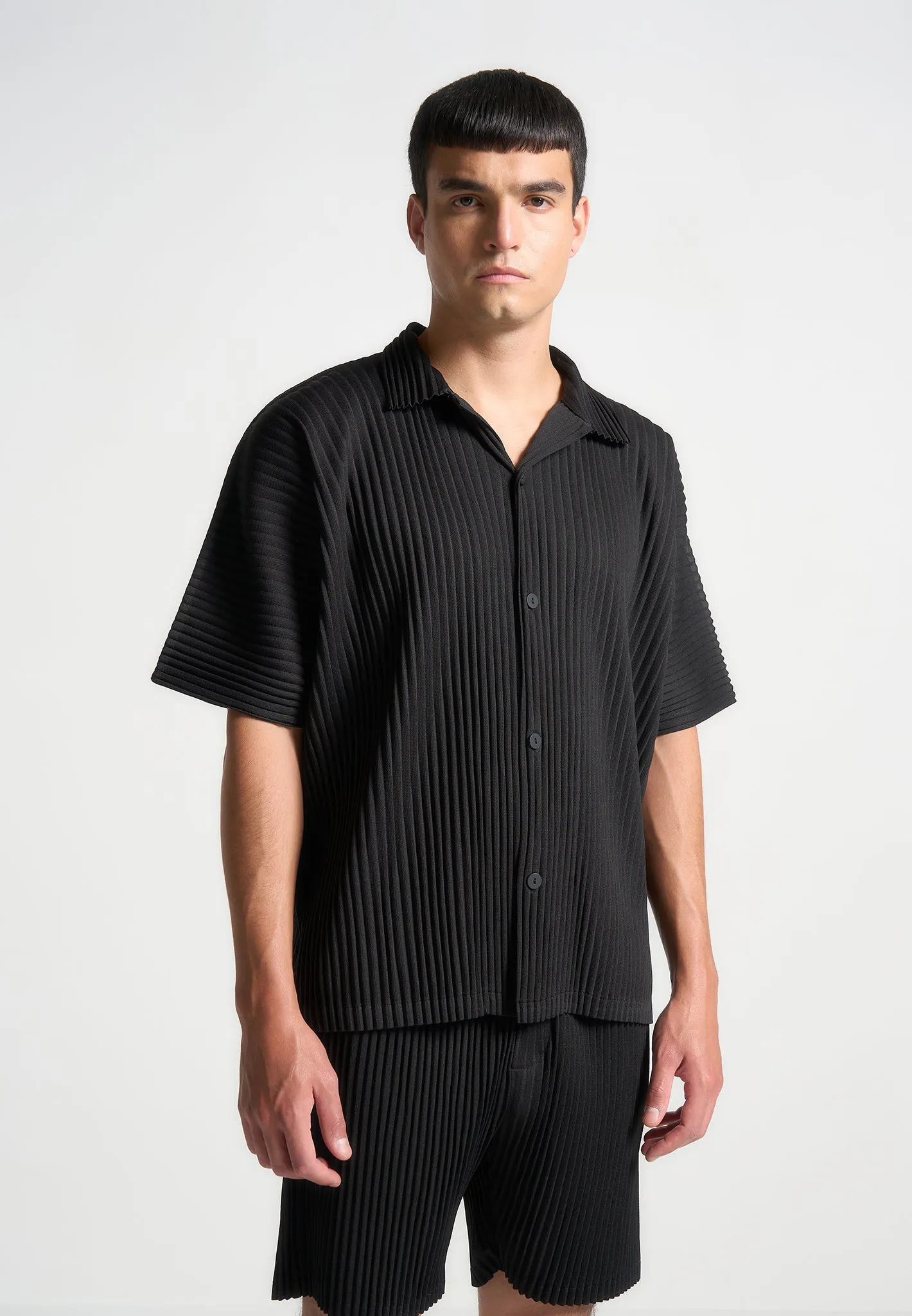 Pleated Shirt - Black