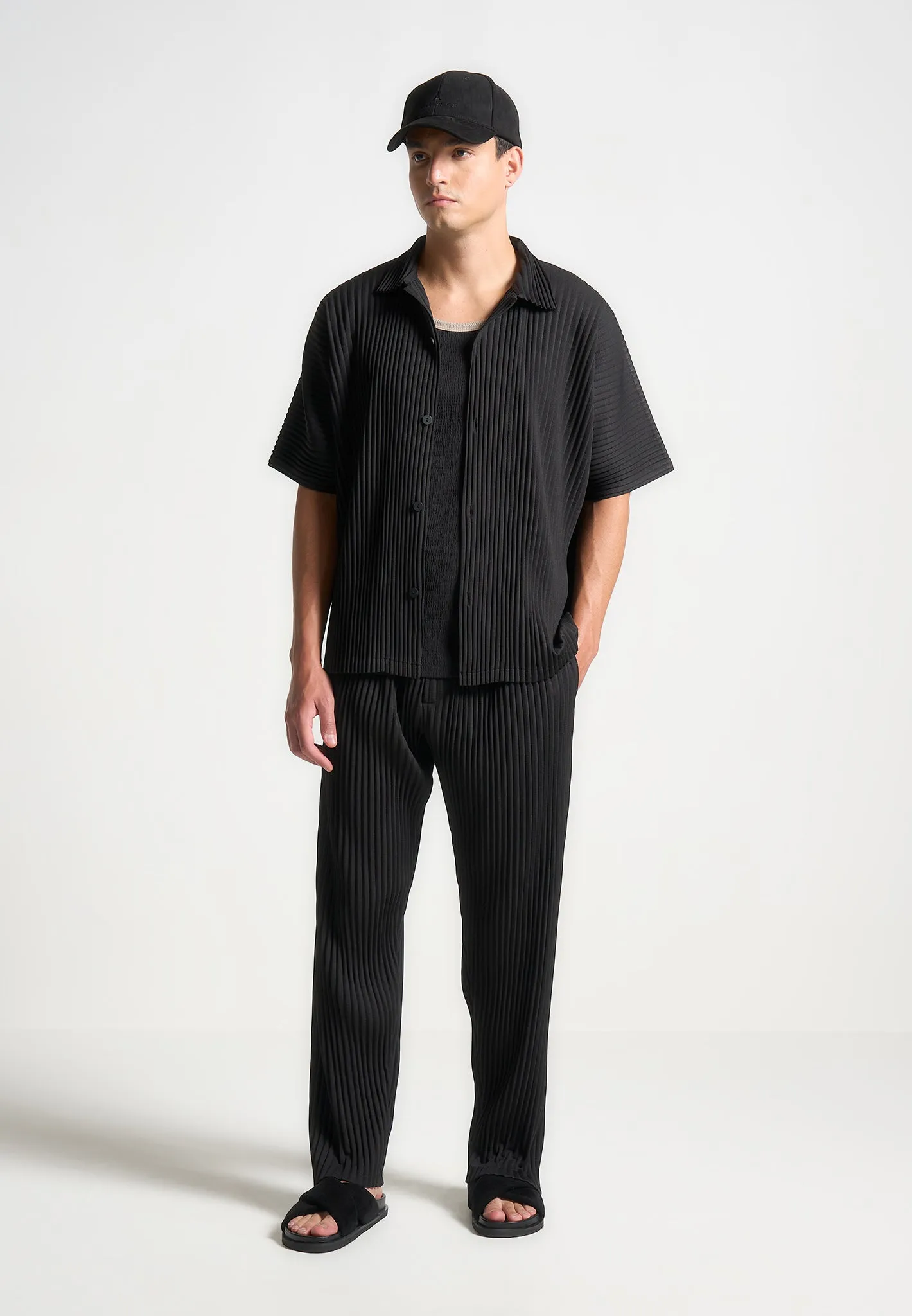 Pleated Shirt - Black