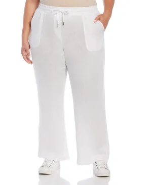 Plus Size Modern Fit Wide Leg Linen Pant