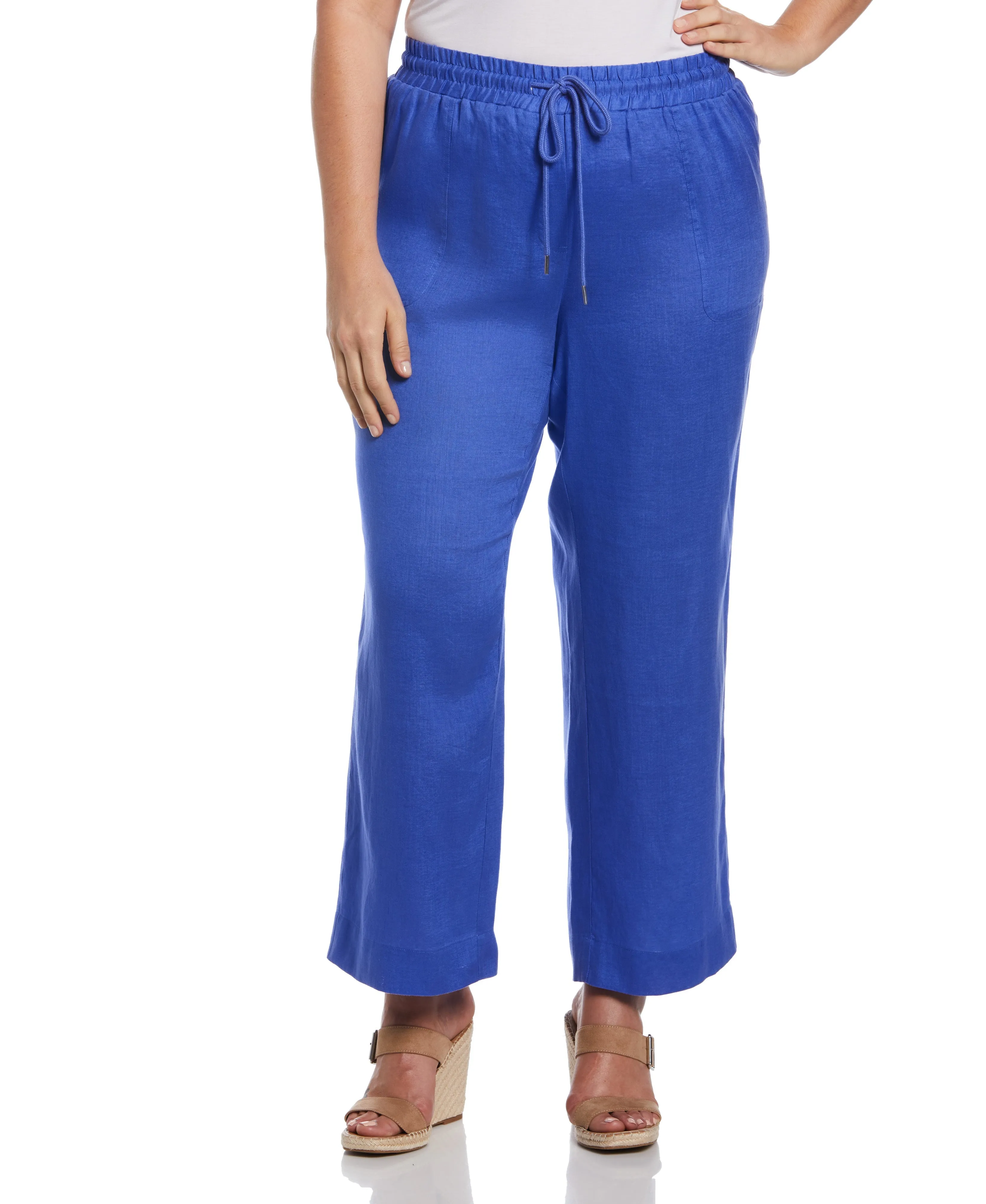 Plus Size Modern Fit Wide Leg Linen Pant