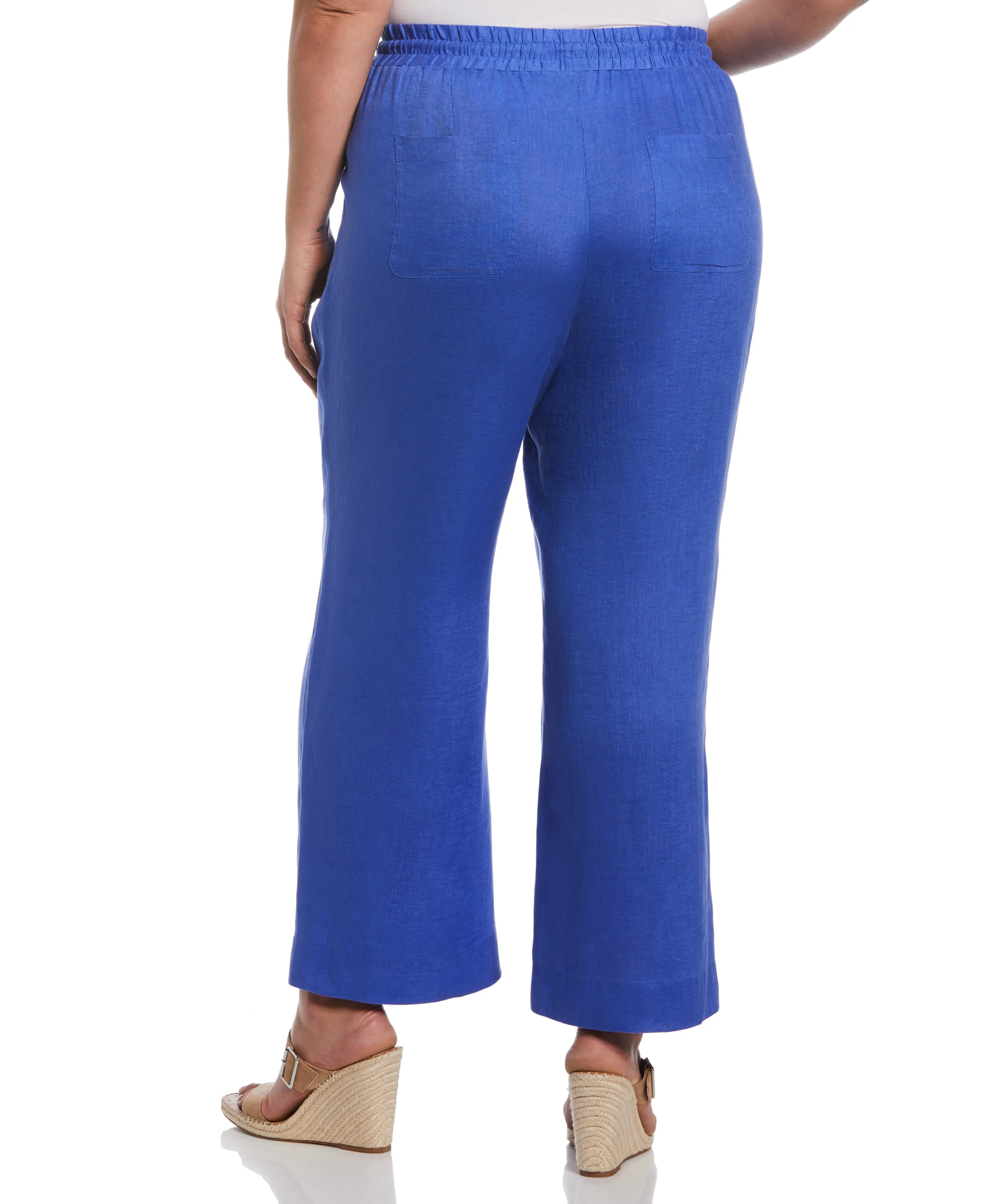 Plus Size Modern Fit Wide Leg Linen Pant