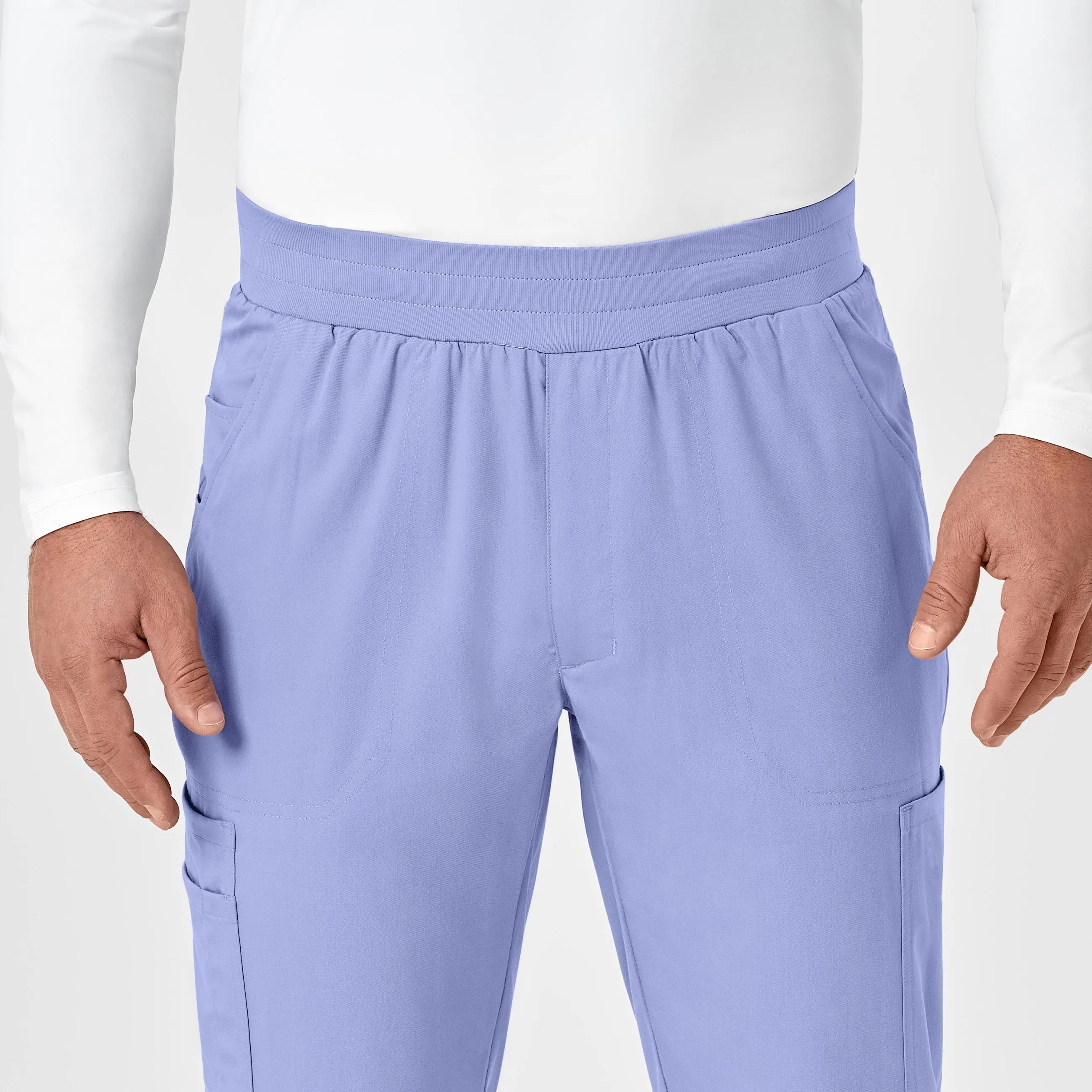 PRO Men's Cargo Jogger Scrub Pant - Ceil Blue